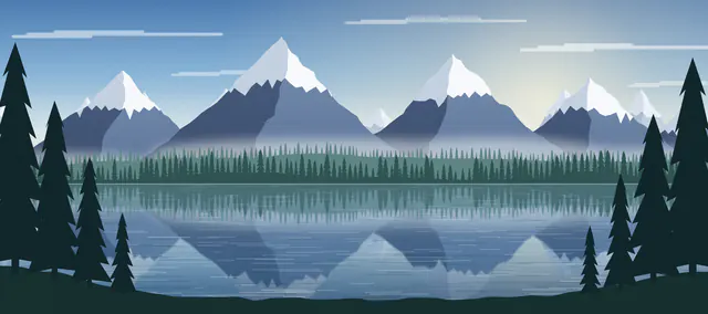 Alpine lake sample artwork