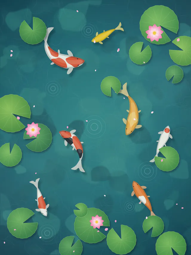 Koi pond sample artwork