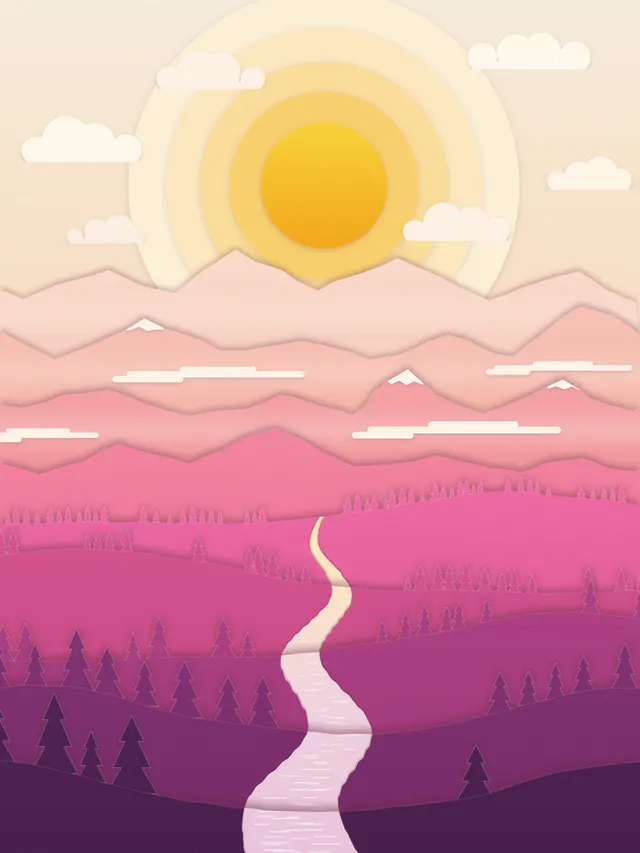 Paper mountains sample artwork