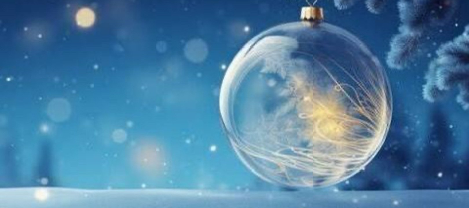 Christmas — Blue Glass Ornament