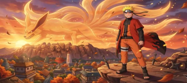 Naruto & Kurama — Golden Konoha